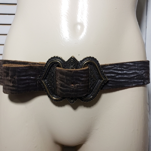 Vintage BRAVE BELTWORKS Brown Leather Belt main image 4